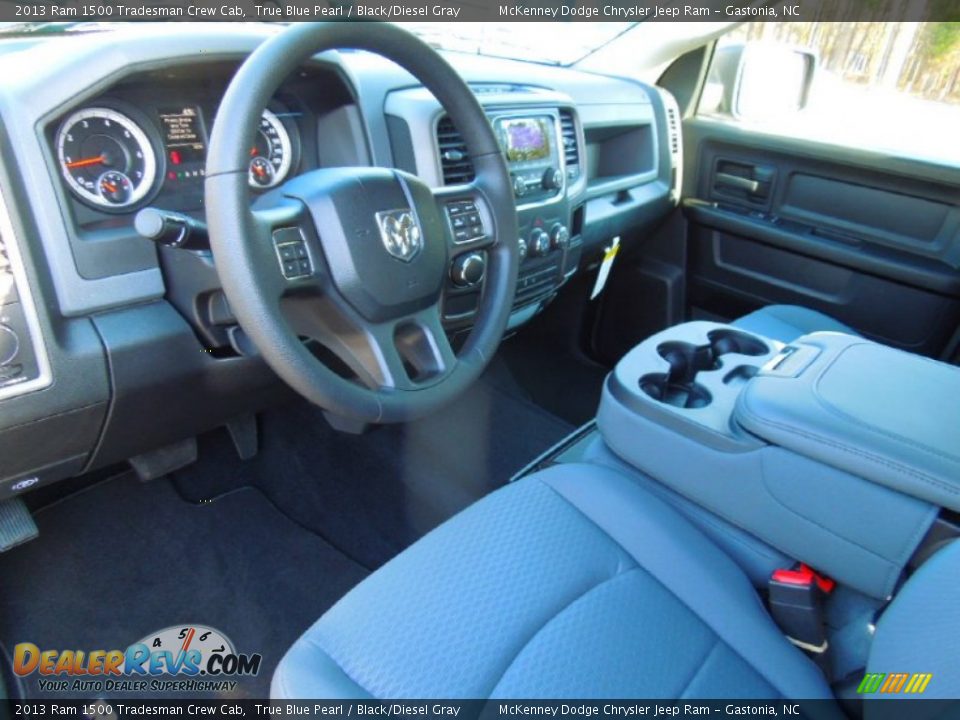 2013 Ram 1500 Tradesman Crew Cab True Blue Pearl / Black/Diesel Gray Photo #24