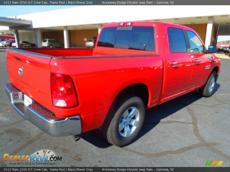 2013 Ram 1500 SLT Crew Cab Flame Red / Black/Diesel Gray Photo #5