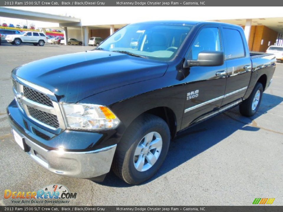 2013 Ram 1500 SLT Crew Cab Black / Black/Diesel Gray Photo #1