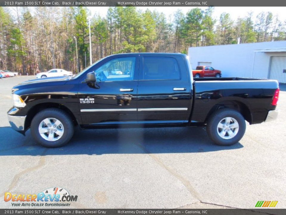 2013 Ram 1500 SLT Crew Cab Black / Black/Diesel Gray Photo #2