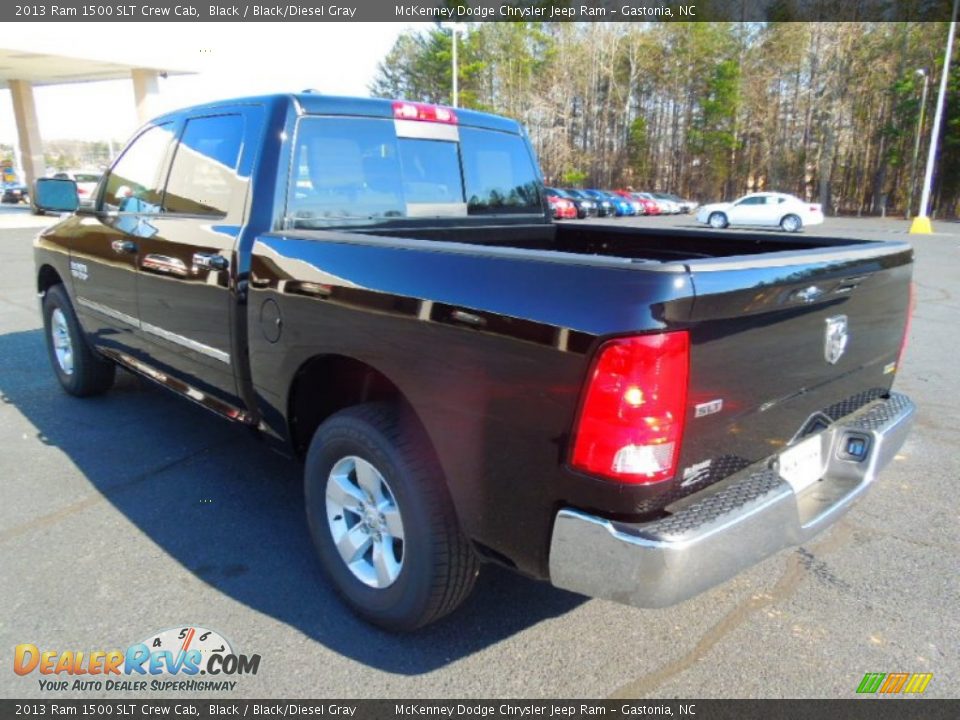 2013 Ram 1500 SLT Crew Cab Black / Black/Diesel Gray Photo #3