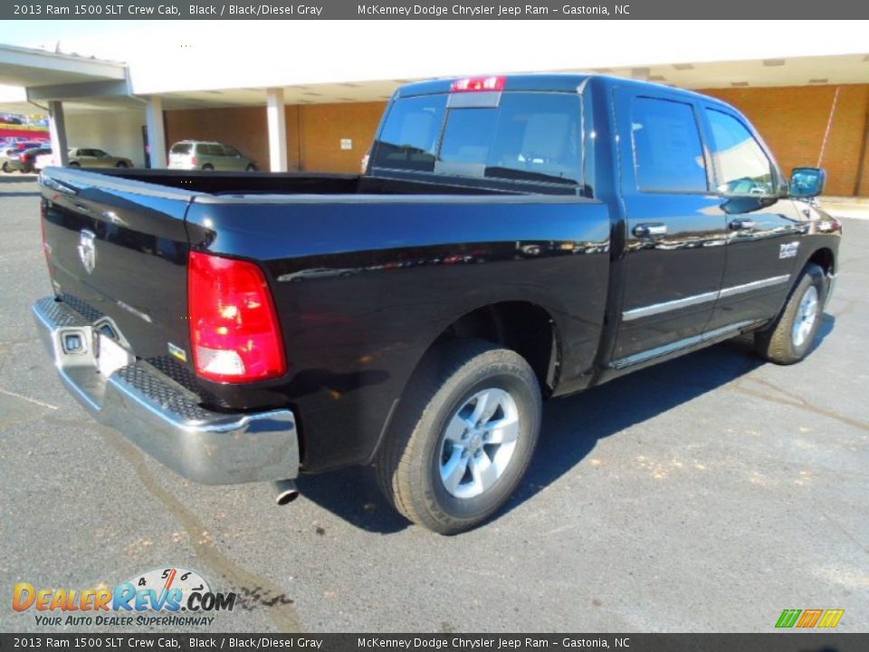 2013 Ram 1500 SLT Crew Cab Black / Black/Diesel Gray Photo #4