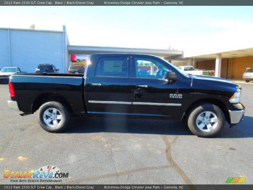 2013 Ram 1500 SLT Crew Cab Black / Black/Diesel Gray Photo #5