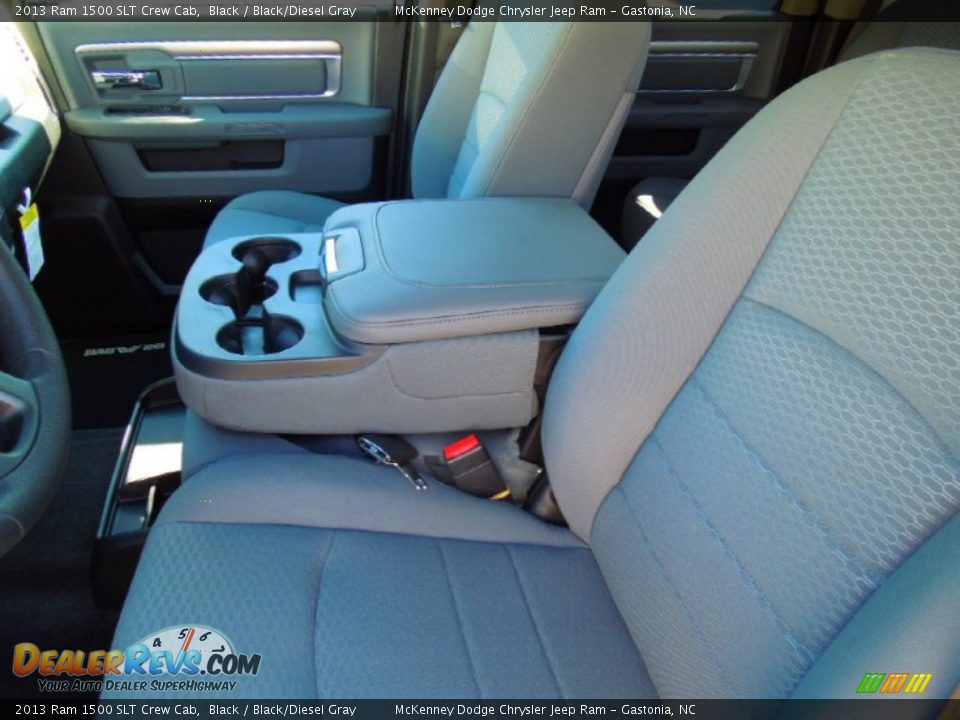 2013 Ram 1500 SLT Crew Cab Black / Black/Diesel Gray Photo #8