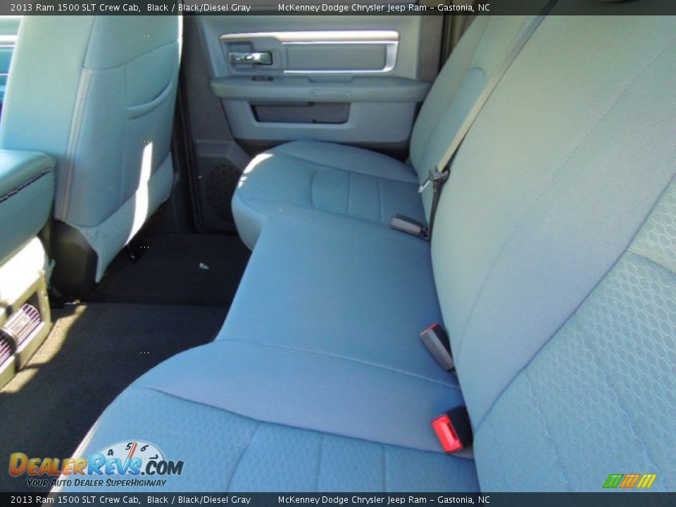 2013 Ram 1500 SLT Crew Cab Black / Black/Diesel Gray Photo #16