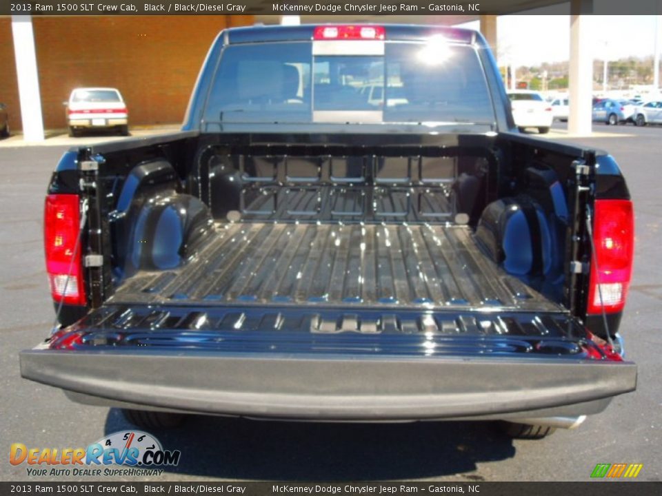 2013 Ram 1500 SLT Crew Cab Black / Black/Diesel Gray Photo #17