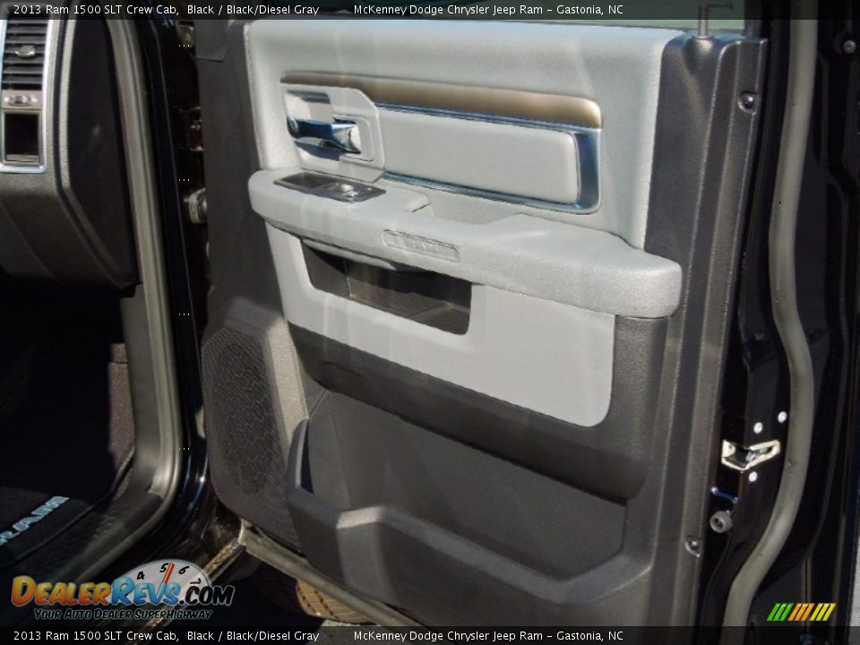 2013 Ram 1500 SLT Crew Cab Black / Black/Diesel Gray Photo #19