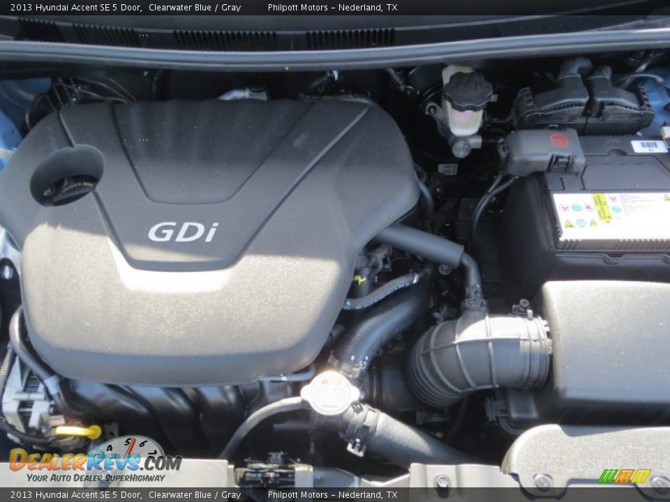 2013 Hyundai Accent SE 5 Door Clearwater Blue / Gray Photo #15