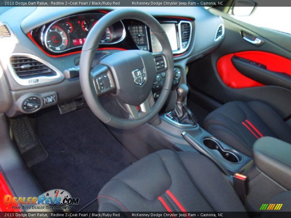 Black/Ruby Red Interior - 2013 Dodge Dart Rallye Photo #25
