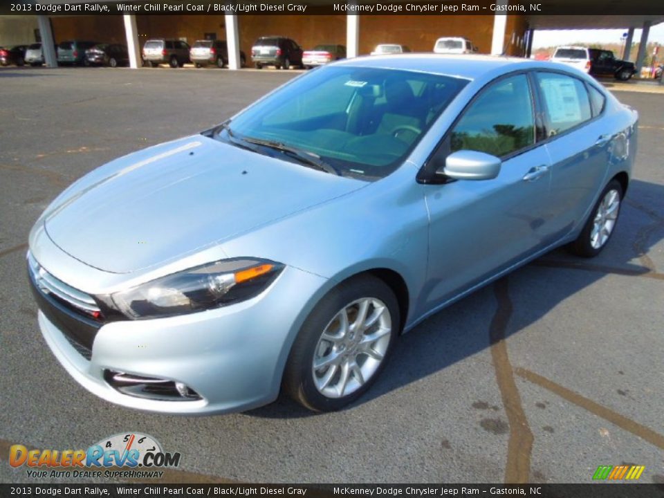2013 Dodge Dart Rallye Winter Chill Pearl Coat / Black/Light Diesel Gray Photo #2