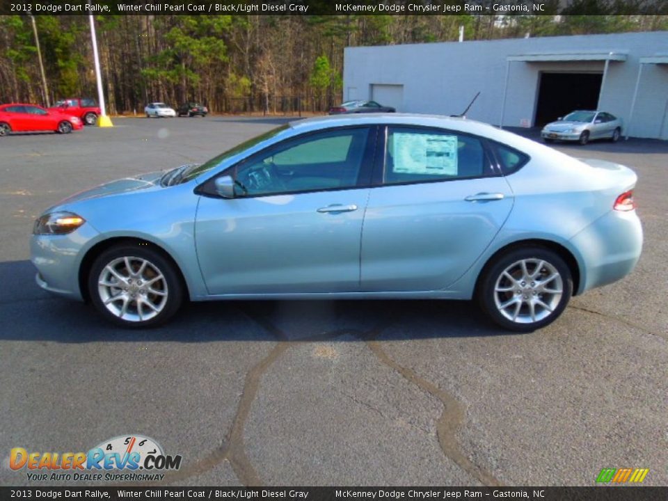 2013 Dodge Dart Rallye Winter Chill Pearl Coat / Black/Light Diesel Gray Photo #3