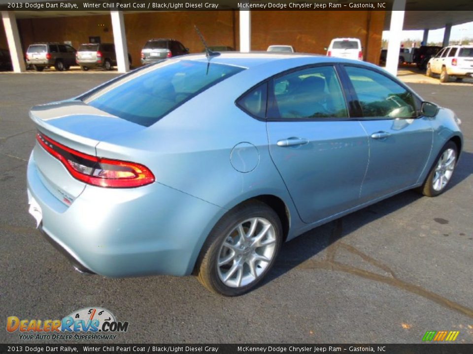 2013 Dodge Dart Rallye Winter Chill Pearl Coat / Black/Light Diesel Gray Photo #5