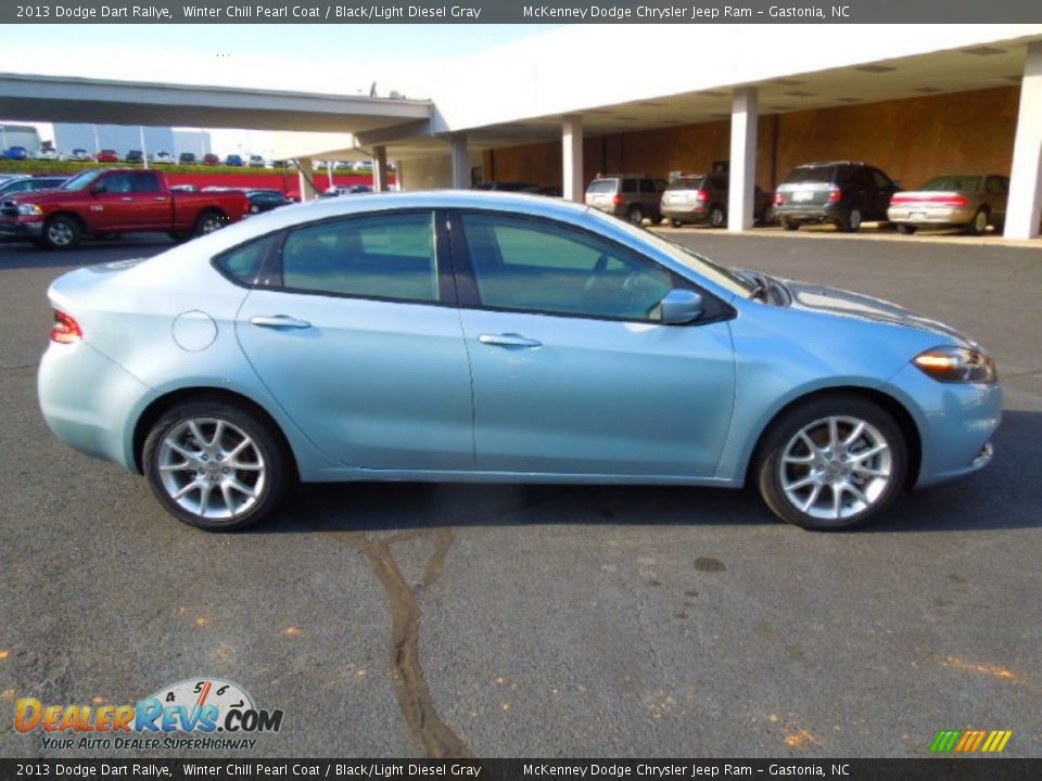 2013 Dodge Dart Rallye Winter Chill Pearl Coat / Black/Light Diesel Gray Photo #6
