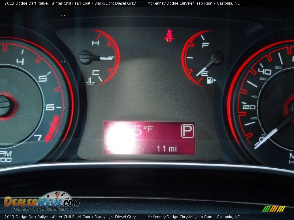 2013 Dodge Dart Rallye Winter Chill Pearl Coat / Black/Light Diesel Gray Photo #16