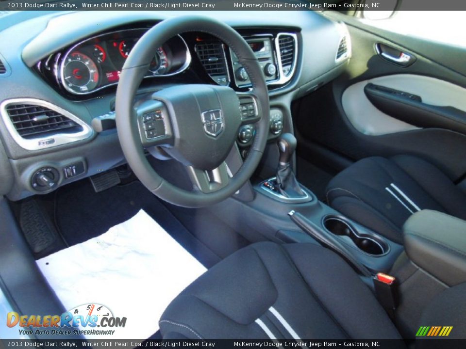 Black/Light Diesel Gray Interior - 2013 Dodge Dart Rallye Photo #23