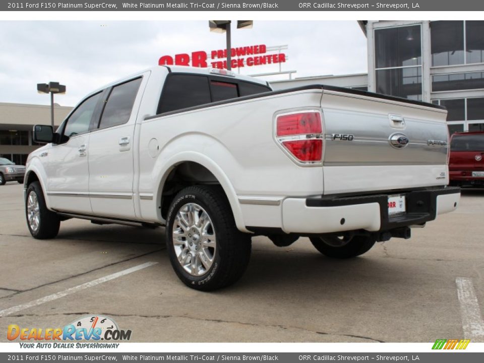 2011 Ford F150 Platinum SuperCrew White Platinum Metallic Tri-Coat / Sienna Brown/Black Photo #3