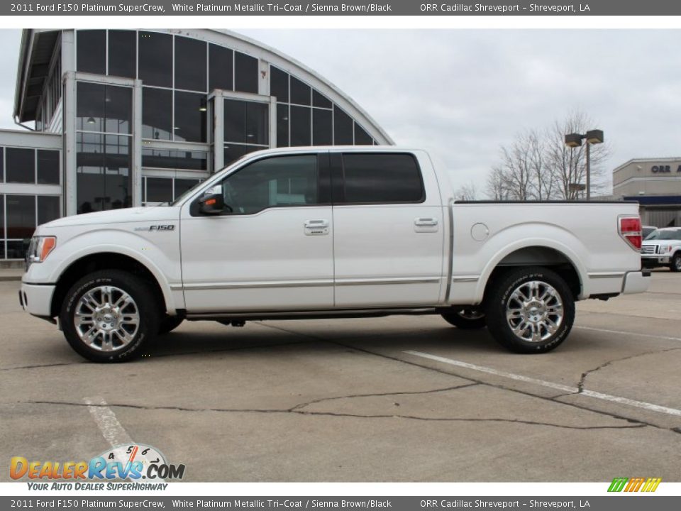 2011 Ford F150 Platinum SuperCrew White Platinum Metallic Tri-Coat / Sienna Brown/Black Photo #5