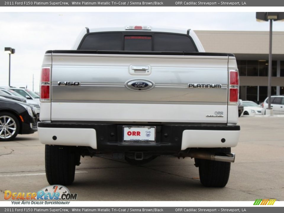2011 Ford F150 Platinum SuperCrew White Platinum Metallic Tri-Coat / Sienna Brown/Black Photo #8