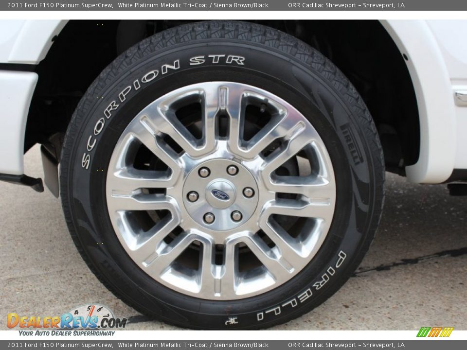 2011 Ford F150 Platinum SuperCrew White Platinum Metallic Tri-Coat / Sienna Brown/Black Photo #9
