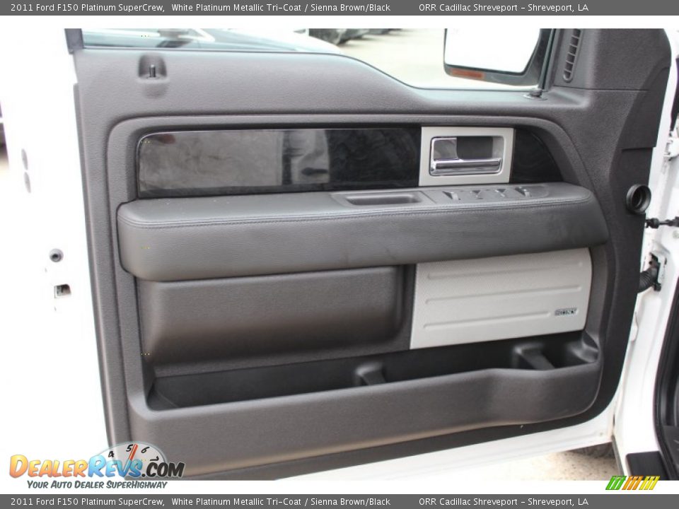 2011 Ford F150 Platinum SuperCrew White Platinum Metallic Tri-Coat / Sienna Brown/Black Photo #12