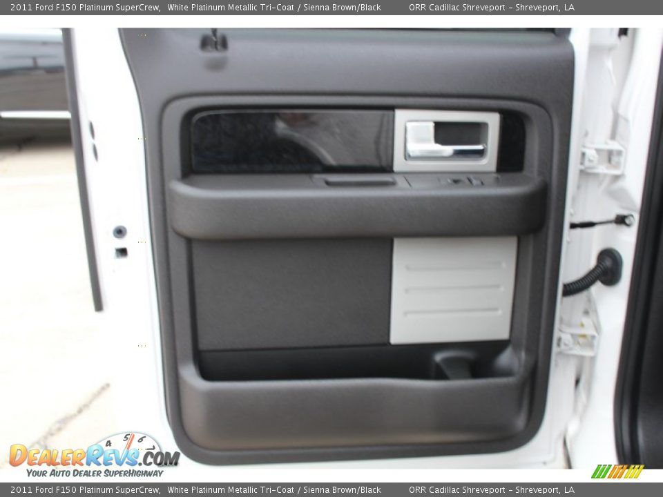 2011 Ford F150 Platinum SuperCrew White Platinum Metallic Tri-Coat / Sienna Brown/Black Photo #16