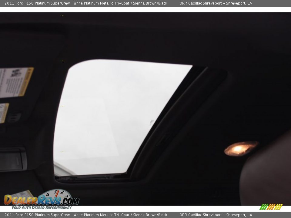 2011 Ford F150 Platinum SuperCrew White Platinum Metallic Tri-Coat / Sienna Brown/Black Photo #22