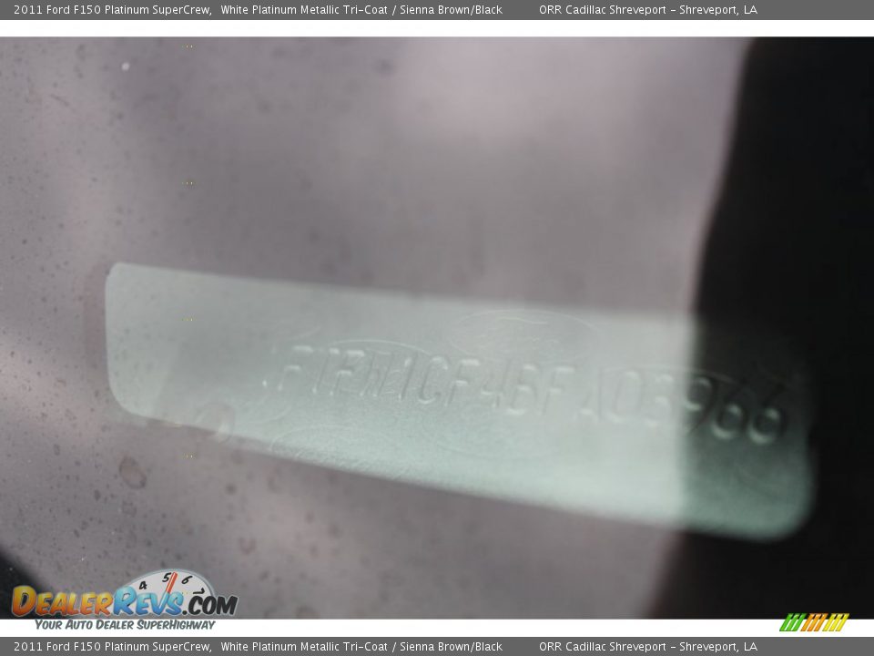 2011 Ford F150 Platinum SuperCrew White Platinum Metallic Tri-Coat / Sienna Brown/Black Photo #25