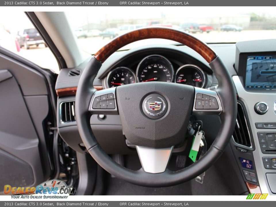 2013 Cadillac CTS 3.0 Sedan Black Diamond Tricoat / Ebony Photo #11