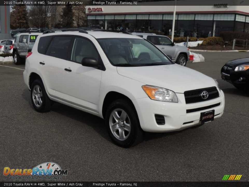 2010 Toyota RAV4 I4 4WD Super White / Ash Gray Photo #1