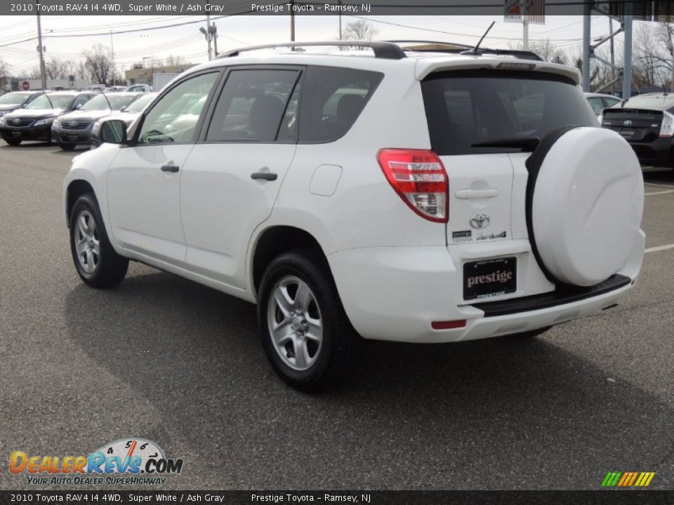 2010 Toyota RAV4 I4 4WD Super White / Ash Gray Photo #4