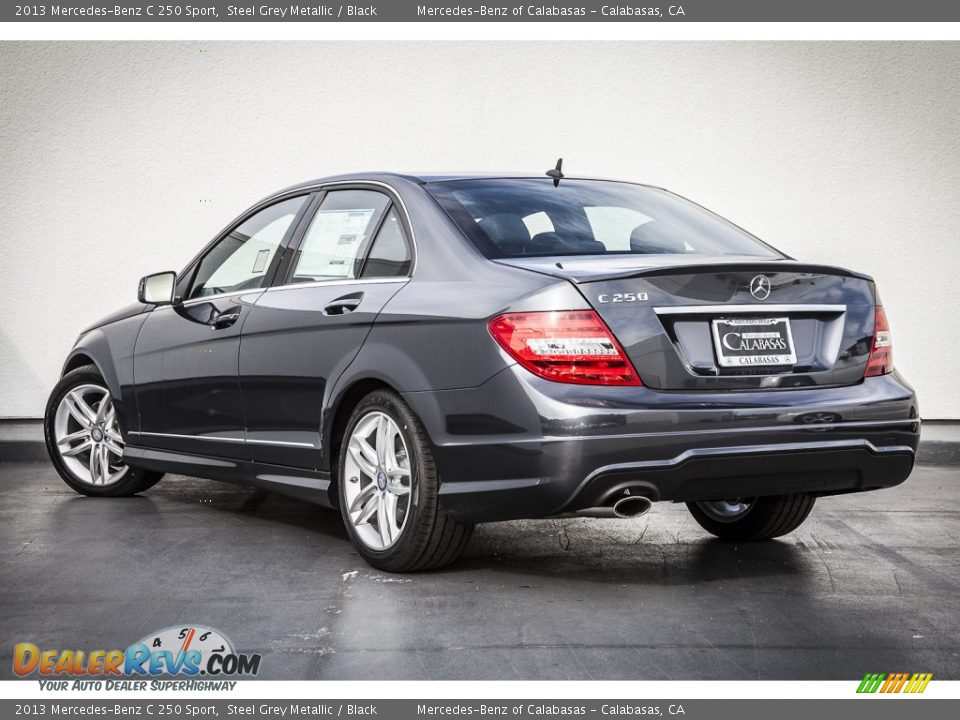2013 Mercedes-Benz C 250 Sport Steel Grey Metallic / Black Photo #2