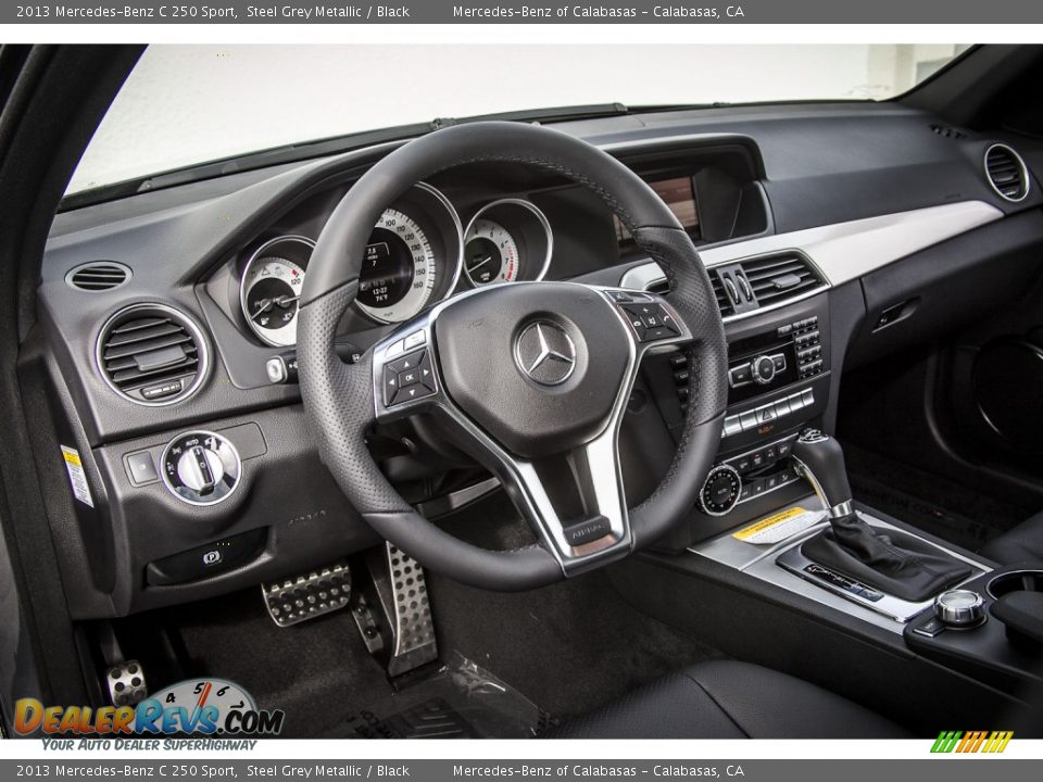 2013 Mercedes-Benz C 250 Sport Steel Grey Metallic / Black Photo #5