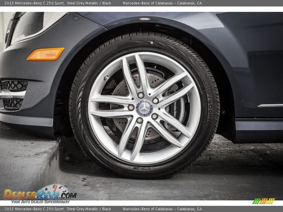 2013 Mercedes-Benz C 250 Sport Steel Grey Metallic / Black Photo #10