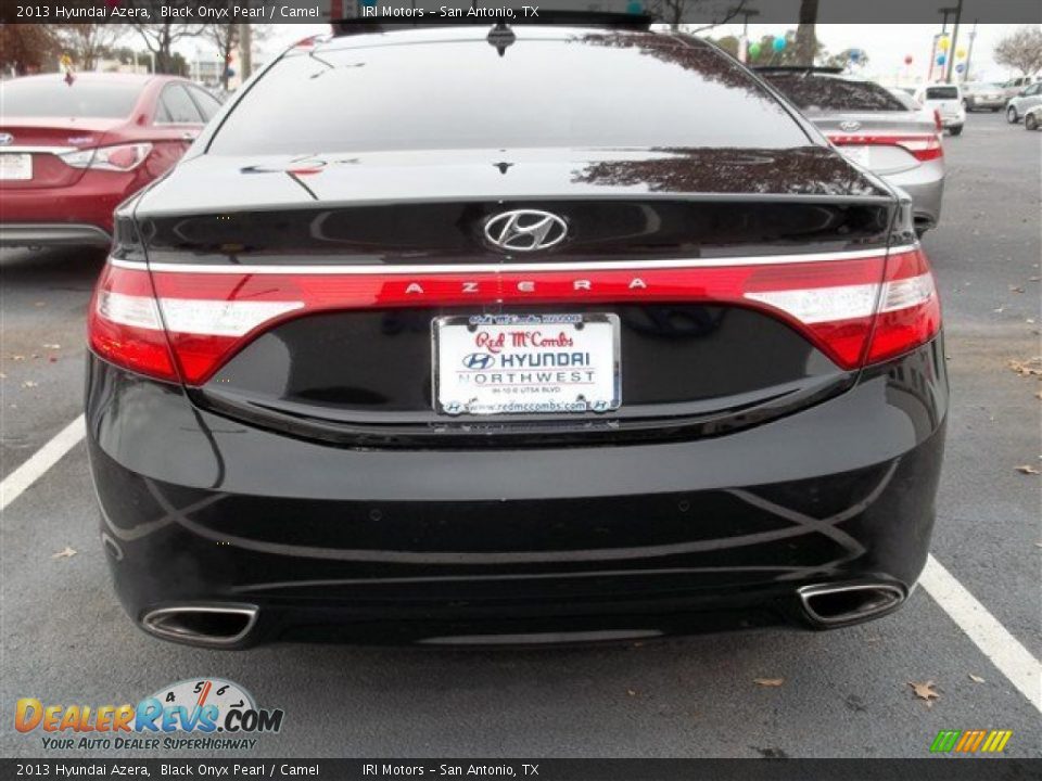 2013 Hyundai Azera Black Onyx Pearl / Camel Photo #4