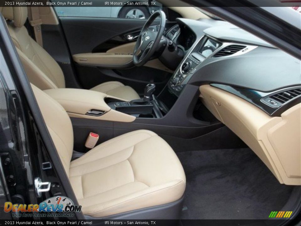 2013 Hyundai Azera Black Onyx Pearl / Camel Photo #12