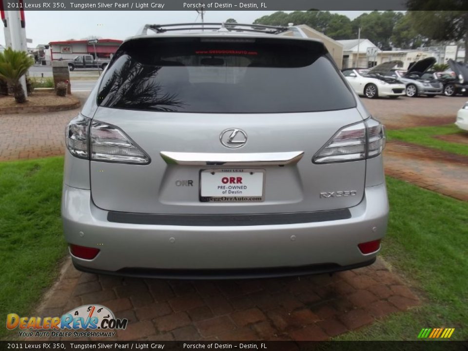 2011 Lexus RX 350 Tungsten Silver Pearl / Light Gray Photo #5