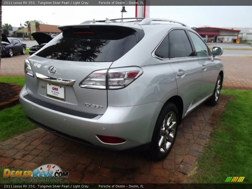 2011 Lexus RX 350 Tungsten Silver Pearl / Light Gray Photo #6