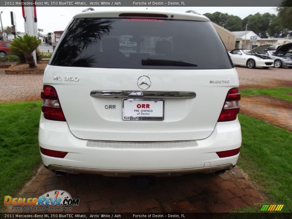 2011 Mercedes-Benz ML 350 BlueTEC 4Matic Arctic White / Ash Photo #4