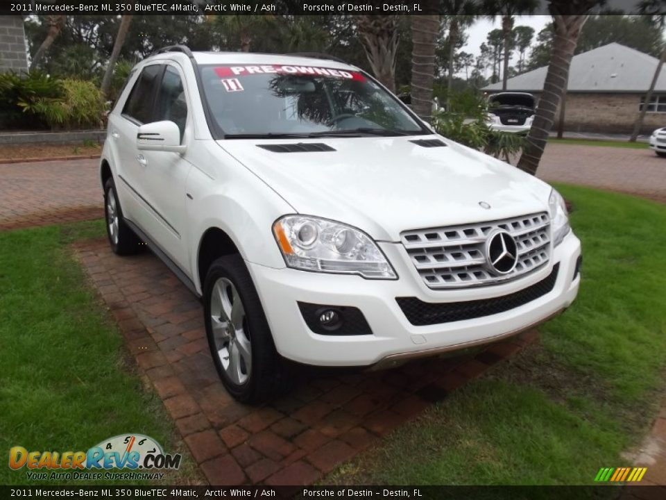2011 Mercedes-Benz ML 350 BlueTEC 4Matic Arctic White / Ash Photo #7