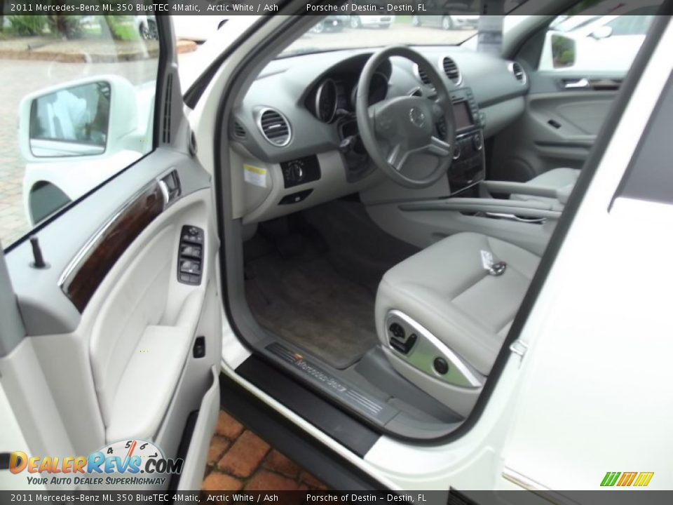 2011 Mercedes-Benz ML 350 BlueTEC 4Matic Arctic White / Ash Photo #14