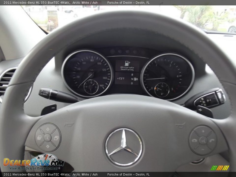 2011 Mercedes-Benz ML 350 BlueTEC 4Matic Arctic White / Ash Photo #15