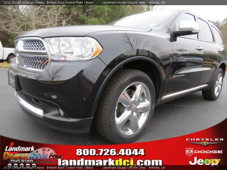 2013 Dodge Durango Citadel Brilliant Black Crystal Pearl / Black Photo #1