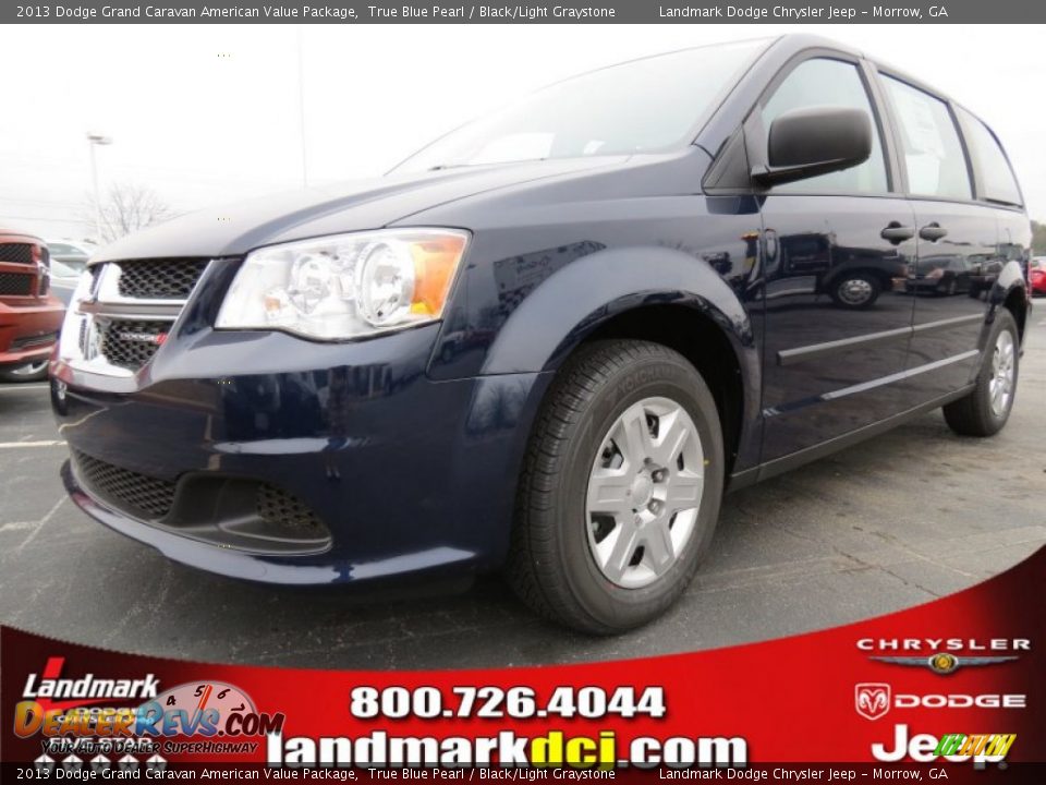2013 Dodge Grand Caravan American Value Package True Blue Pearl / Black/Light Graystone Photo #1