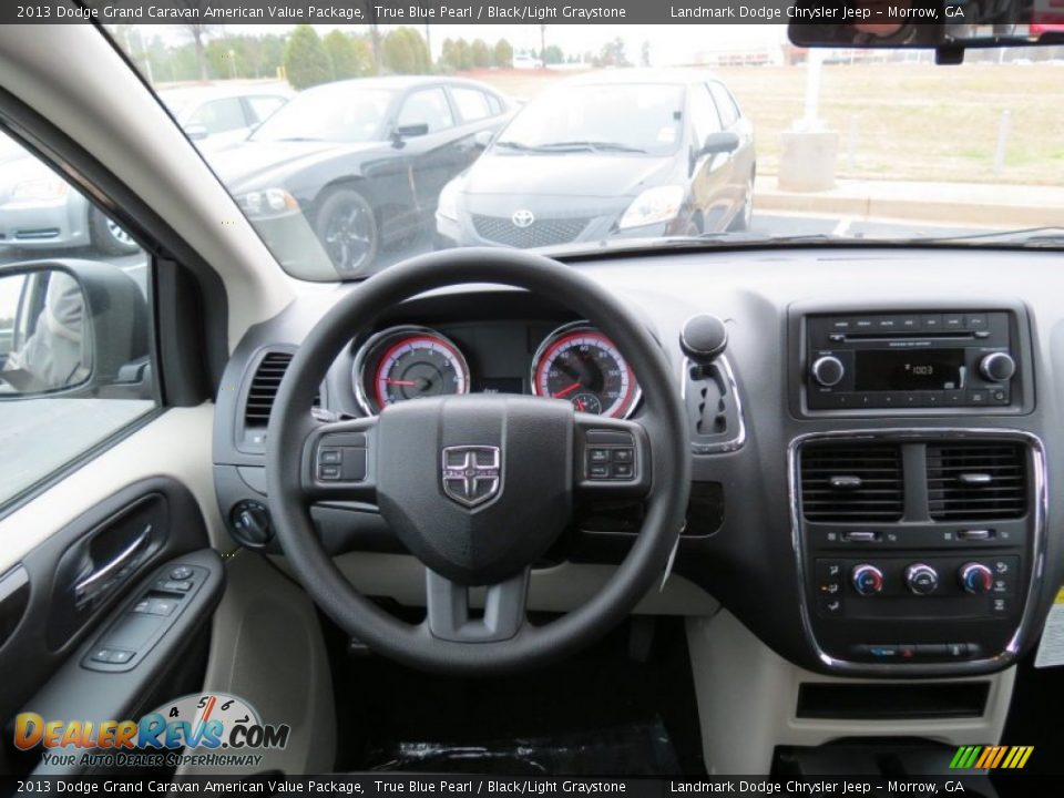 2013 Dodge Grand Caravan American Value Package True Blue Pearl / Black/Light Graystone Photo #7