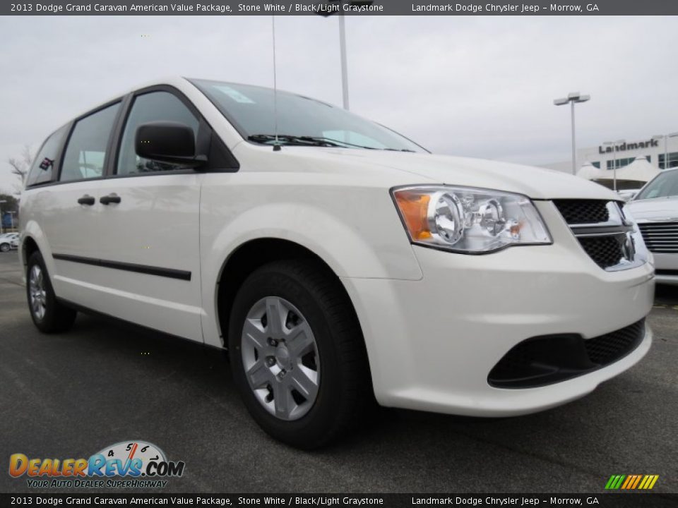 2013 Dodge Grand Caravan American Value Package Stone White / Black/Light Graystone Photo #4