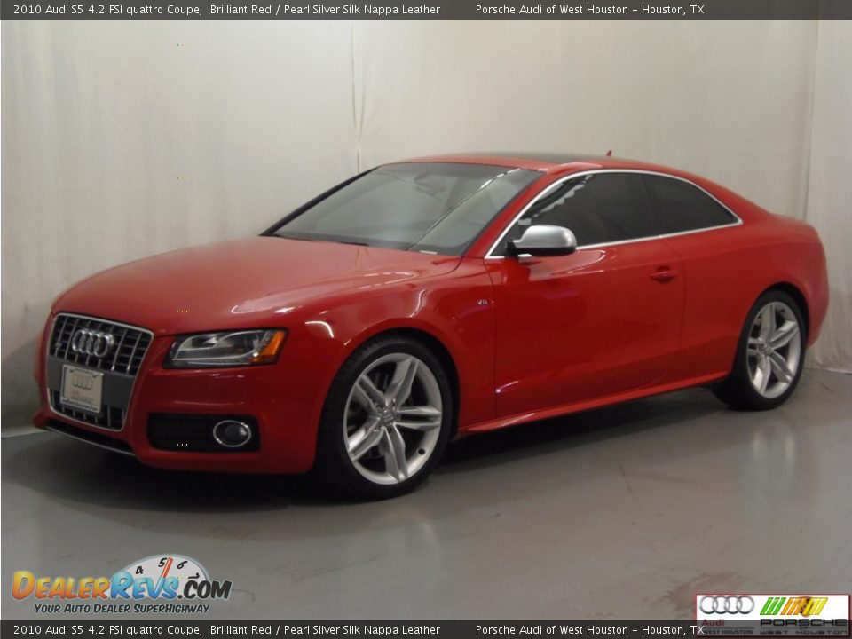 2010 Audi S5 4.2 FSI quattro Coupe Brilliant Red / Pearl Silver Silk Nappa Leather Photo #4