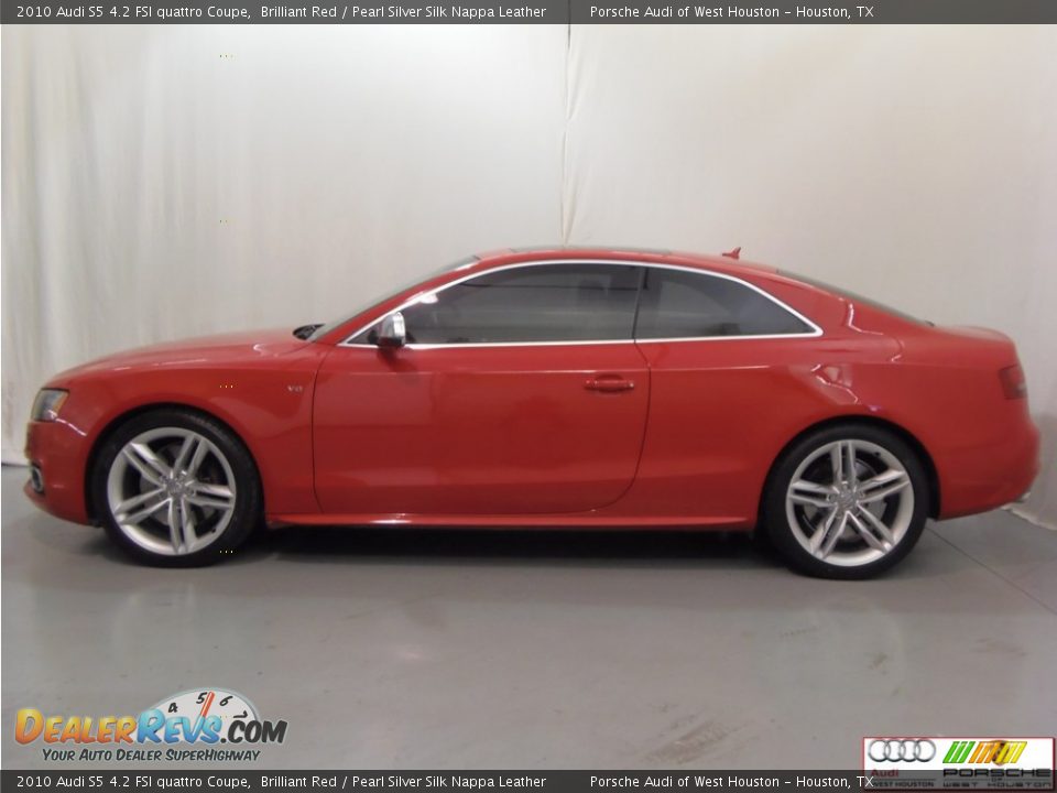2010 Audi S5 4.2 FSI quattro Coupe Brilliant Red / Pearl Silver Silk Nappa Leather Photo #5