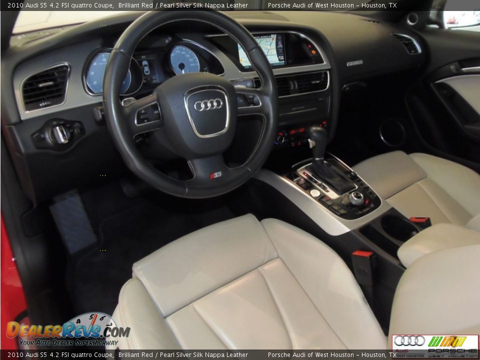 2010 Audi S5 4.2 FSI quattro Coupe Brilliant Red / Pearl Silver Silk Nappa Leather Photo #8