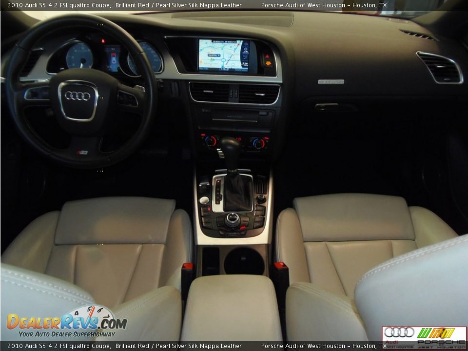 2010 Audi S5 4.2 FSI quattro Coupe Brilliant Red / Pearl Silver Silk Nappa Leather Photo #16