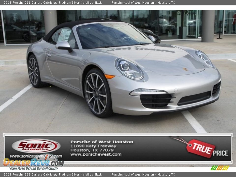 2013 Porsche 911 Carrera Cabriolet Platinum Silver Metallic / Black Photo #1